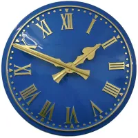Ulverston Outdoor Clock Service blue dial
